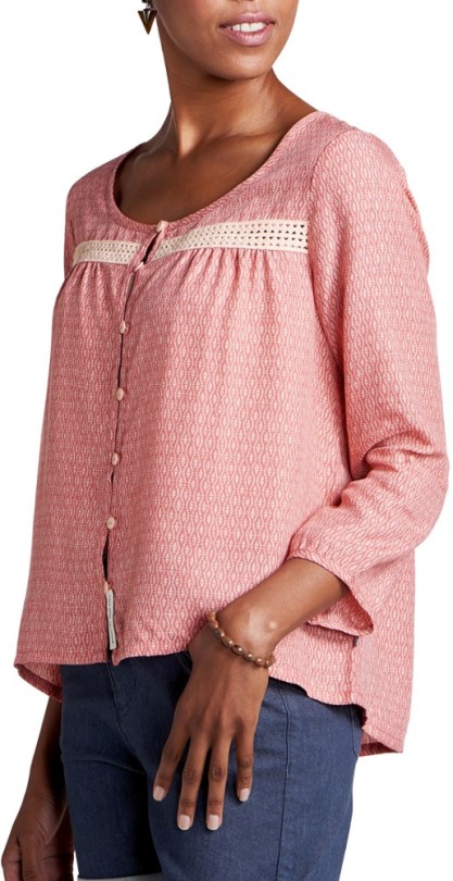 Toad&co Windsong Langarmshirt Damen Rei Coop Guava Diamond
