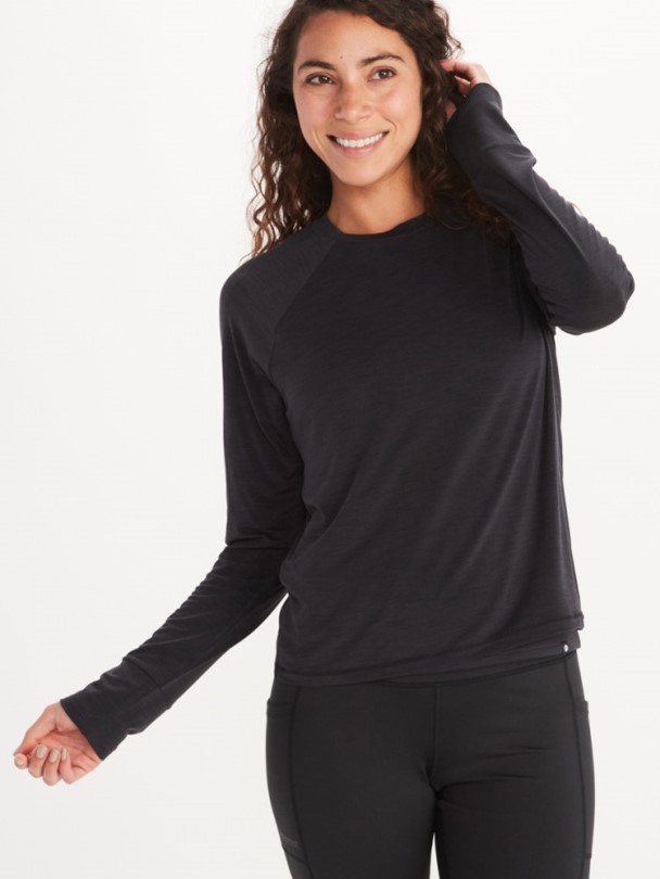 Rei Coop Marmot Mariposa Langarm T-shirt Damen Schwarz