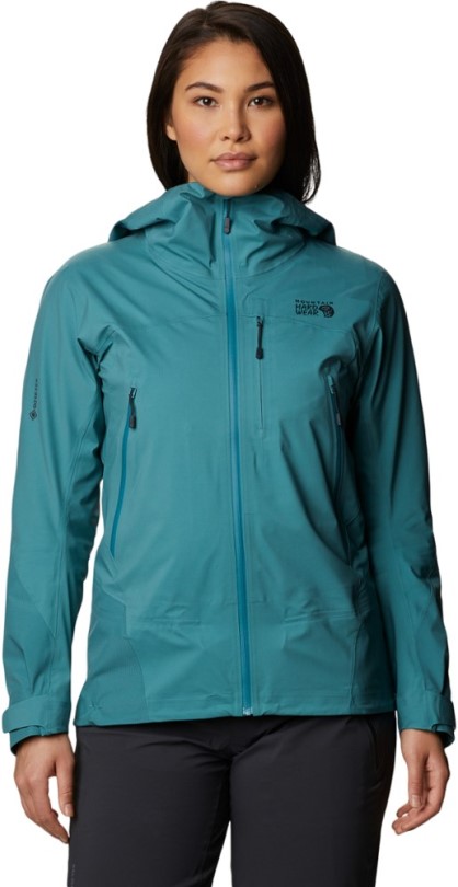 Mountain Hardwear Gore-tex C-knit Jacke Damen Rei Coop Gewaschen Türkis