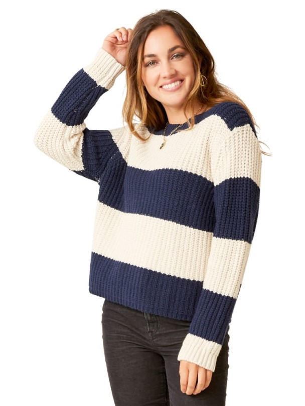 Carve Designs Walsh Gestreifter Pullover Damen Rei Coop Navy