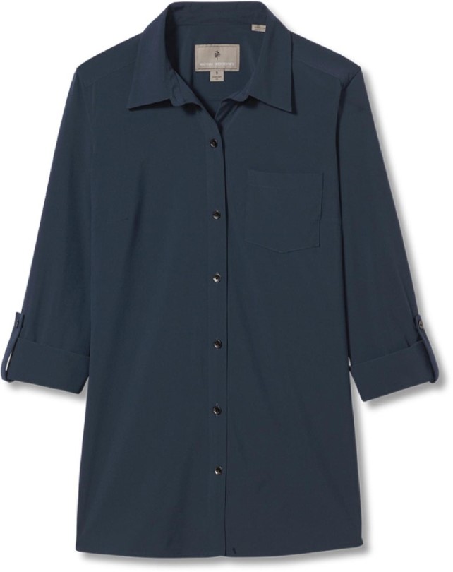 Rei Coop Navy Royal Robbins Spotless Traveller Shirt Damen
