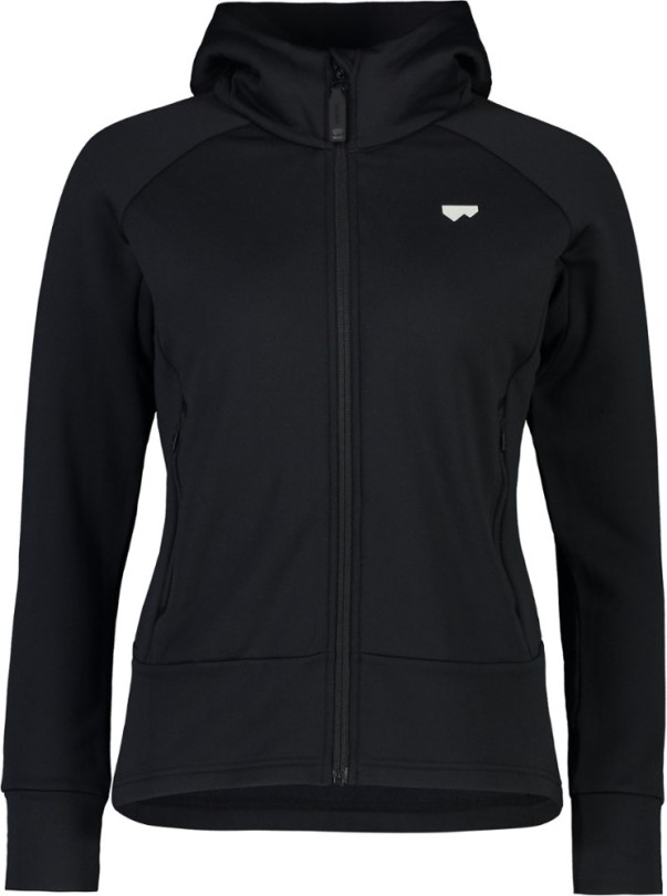Mons Royale Nevis Wollfleece Kapuzenjacke Damen Schwarz Rei Coop
