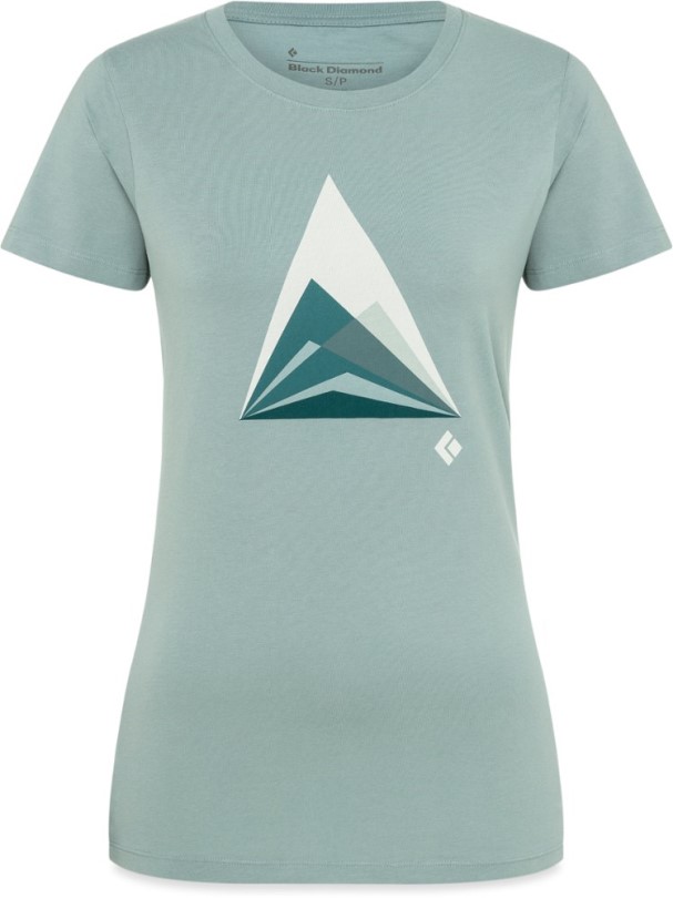 Rei Coop Blue Black Diamond Mountain Transparenz T-shirt Damen