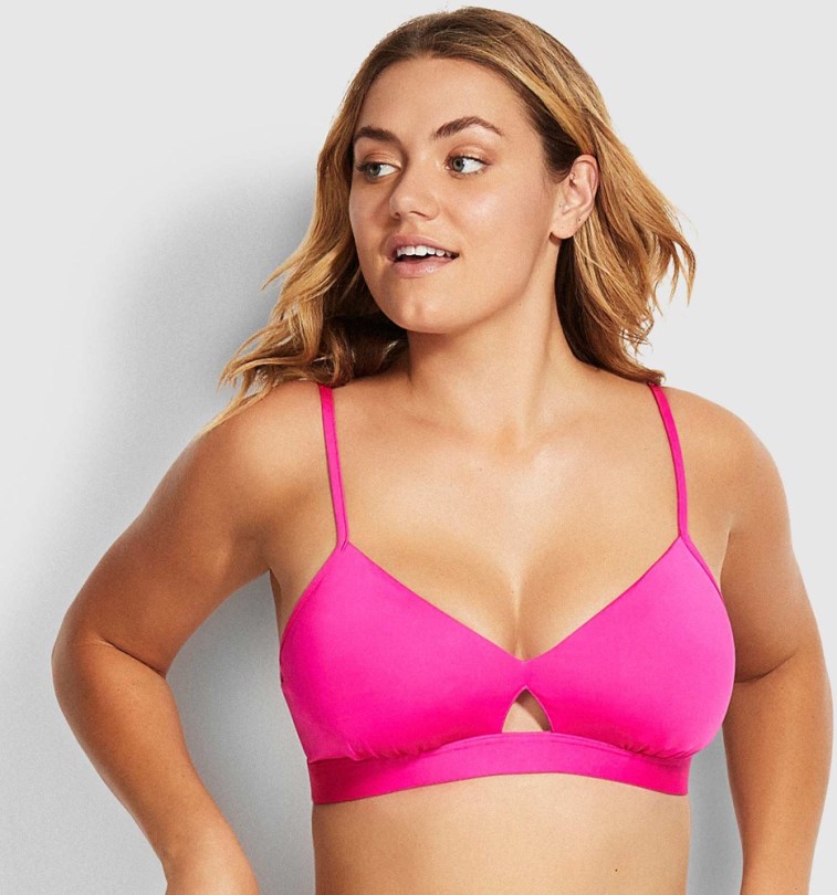 Rei Coop Seafolly Active Hybrid Bralette Badeanzug Top Damen Pink