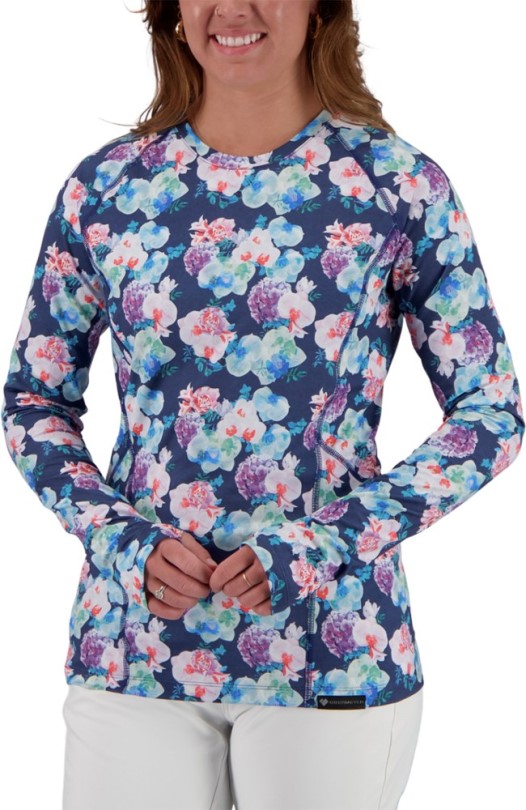 Obermeyer Discover Crew Baselayer Top Damen Floral It! Rei Genossenschaft
