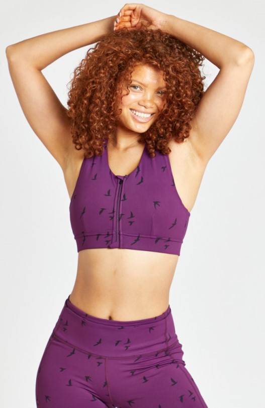 Oiselle Flyout BH Mit Reißverschluss Empire Flying Birds Rei Co-op