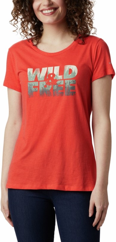 Columbia Hidden Lake Crew T-Shirt Damen Rei Co-op Poppy
