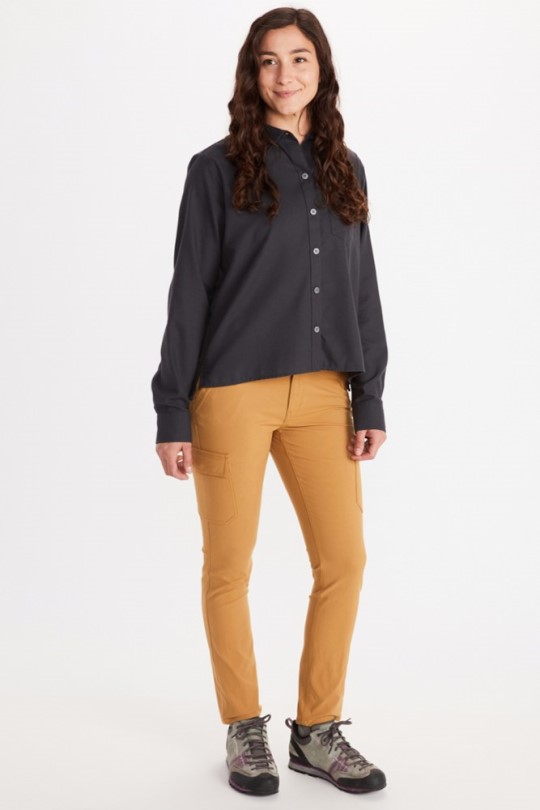 Marmot Barrie Leichtes Langärmliges Flanellhemd Damen Rei Coop Dark Steel