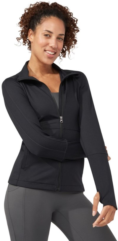 Schwarze Manduka Sequenz Jacke Damen Rei Coop
