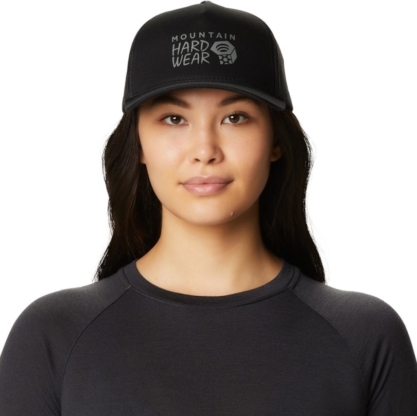 Rei Coop Mountain Hardwear Mhw Logo Trucker Hat Damen Schwarz