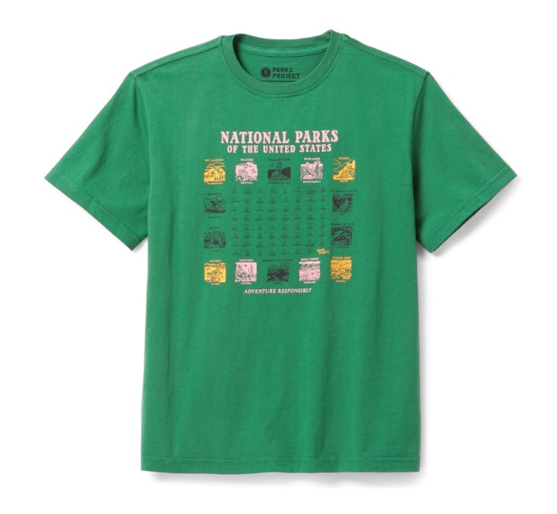 Parks Projekt Piktogramme Nationalparks T-shirt Kind Grün Rei Coop