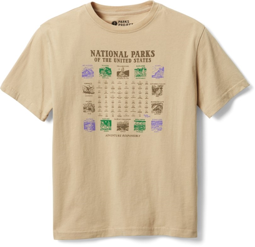 Rei Co-op Naturparks Projekt Piktogramme Nationalparks T-shirt Kind