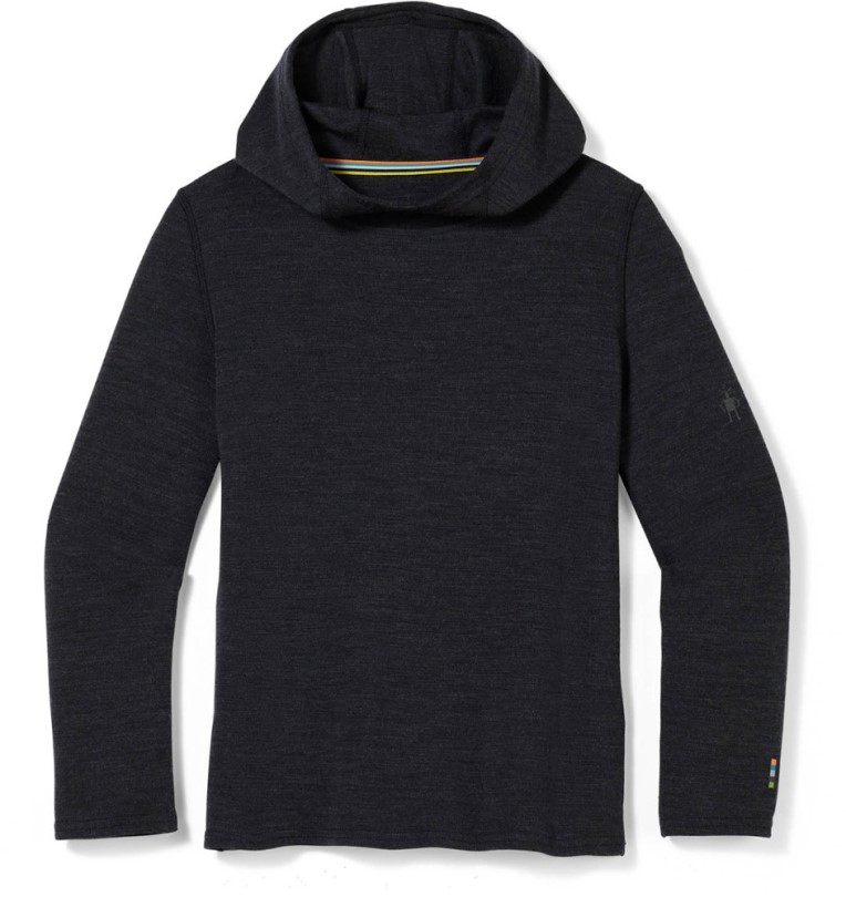 Smartwool Classic Thermal Merino Base Layer Hoodie Kid Charcoal Rei Coop