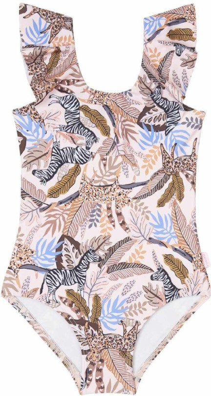 Seafolly George Of The Jungle Ruffle Tank Einteiliger Badeanzug Mädchen Multi Rei Coop