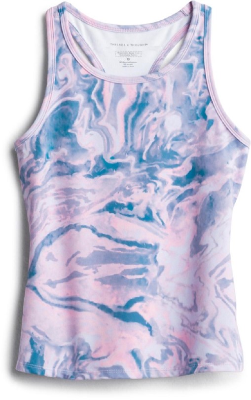 Purple Multi Threads 4 Dachte Clarice Marble Swirl Active Tank Top Kid Rei Co-op